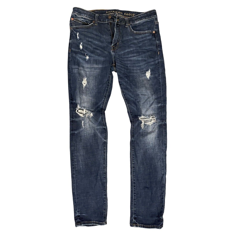 MENS AMERICAN EAGLE NE(X)T LEVEL FLEX DISTRESSED STRETCH JEANS     SIZE 32/32